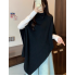 Irregular half turtleneck sweater for women autumn and winter design outer cape shawl